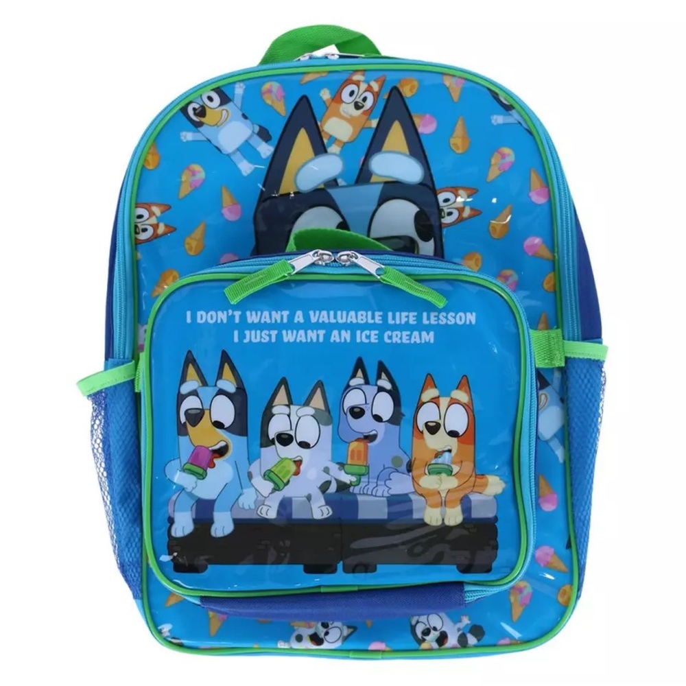 Kids Bluey Ice Cream Backpack and Lunchbox Set